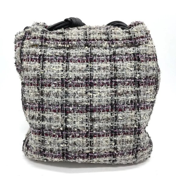 CHANEL Camelia flap Chain Shoulder Bag tweed gray - Picture 2 of 12